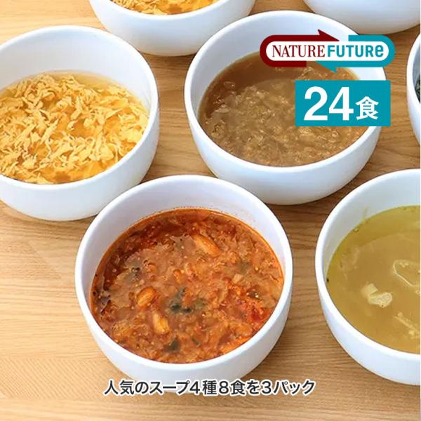 NATURE FUTURe 厳選素材のスープ バラエティセット 4種8食×3パック 24食セット コ...