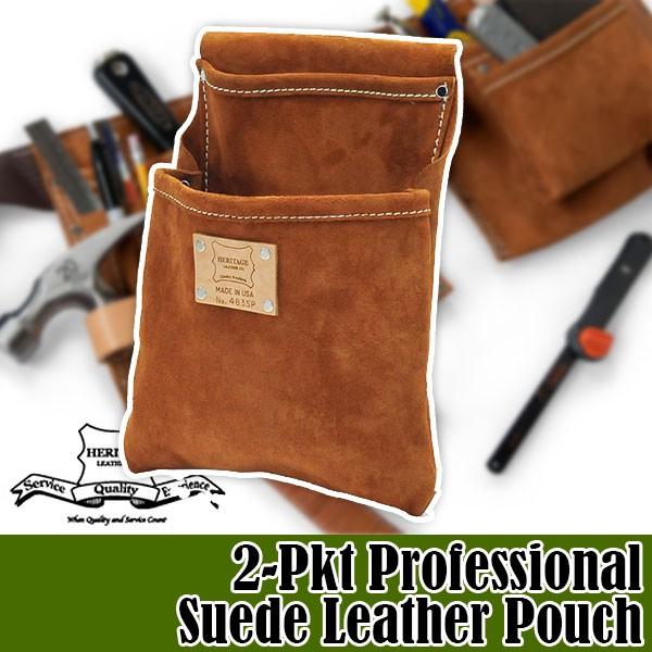 ヘリテージレザー 2-Pkt Professional Suede Leather Pouch 腰袋...