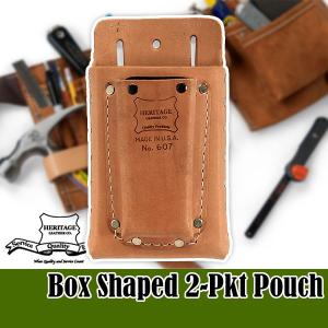 ヘリテージレザー Box Shaped 2-Pkt Pouch ツールポーチ HL607｜sun-wa