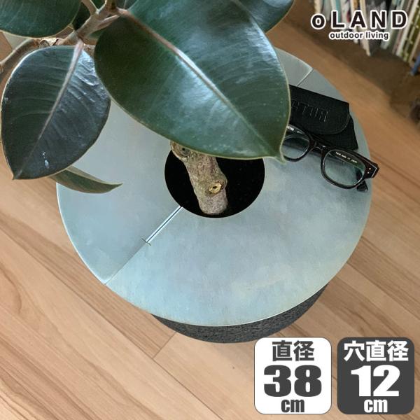 プランターテーブル METAL plantertable φ380 ホワイトシルバー pt38ws ...