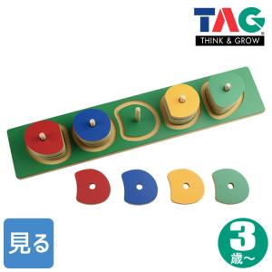 TAG 微妙に形が異なるカーブパズル TGES14 知育玩具 知育 おもちゃ 木製 3歳 4歳 5歳 6歳 男の子 女の子 誕生日 プレゼント｜sun-wa