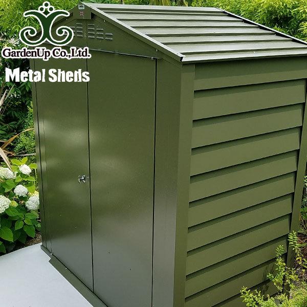 倉庫 物置 おしゃれ ガーデナップ メタル シェッド TM1 ハーフ ダブルドア オリーブグリーン ...