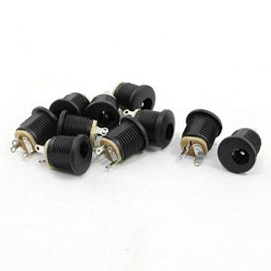 20個 DC022 2.1x5.5mm PCB マウント 取り付け DC 電源 ジャック ソケット ブラック