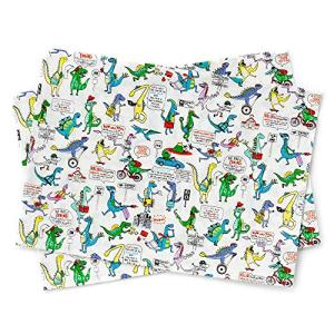 カラフルキャンディスタイル キッズ ランチョンマット スタンダード ナフキン 給食 恐竜タウンは大忙し N3667300
