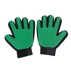 HelloGo ペットブラシ手袋グルーミンググローブ マッサージブラシ手袋 トリミング ペット用抜け毛取り 犬用 猫用 お得な左右の2点セット登場