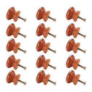 MroMax 引き出しハンドル 木製 木製引き出しノブ 取っ手 つまみ 引くノブ ハンドル 15個入り ネジ付き 30*24mm キャ