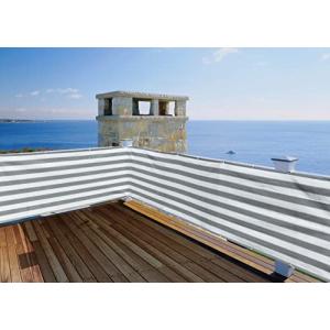 HIRARI 日除け シェード ベランダ サンシェード ベランダ 目隠し ベランダ 日よけ シェード 600x80cm グレーホワイト  3年間の