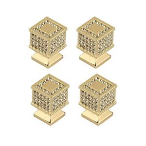 Yurika 引き出し 取っ手 キラキラ 引き出しノブ ドア取って ハンドル ツマミ 北欧手すり キャビネット 取手ネジ付き 食器棚 化粧台 家具 飾り金具 4個