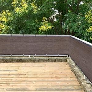 SUNNY GUARDバルコニーシェード 2.7x0.9m モカ ベランダ目隠し オーニング