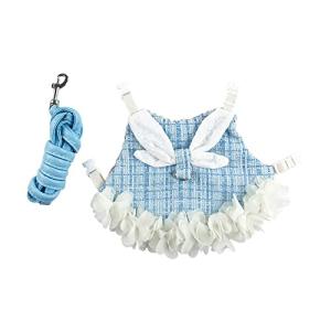 Botocoo ウサギ 子猫 ハーネス リード セット姫風モルモット 猫 ハムスター 可愛い ドレスうさぎ 服 小型 ハーネ