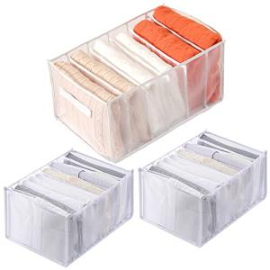 JEWYOCO 3個セット 収納ボックス 防水生地 プラスチックプレート付き