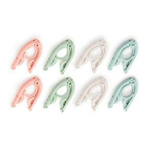 ALLMIRA 折りたたみハンガー 携帯ハンガー 旅行 ハンガー 4色 8セット 折り畳み式 携帯用 洗濯 物干し 便利 軽量