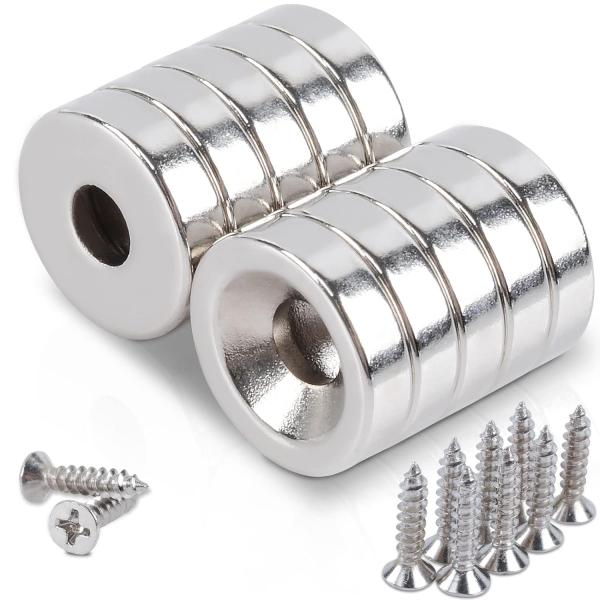 MAGXCENE 12 x 3 mm 強力マグネット 10個セット ネオジム磁石 丸型 超強力磁石 ...