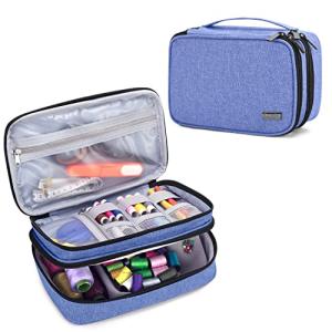 Luxja 裁縫バッグ ソーイングボックス  バッグのみの商品です  裁縫箱 Lダークブルー｜sunafukin-store