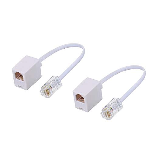 RJ45-RJ11変換アダプタ RJ45‐RJ11変換コネクタ イーサネットアダプター RJ45 8...