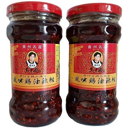 2本セット 老干媽 風味鶏油辣椒 鶏肉入り ラー油 中国名産 人気商品 280g x 2本