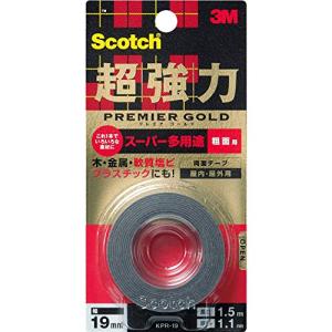 スコッチ 超強力両面テープ プレミアゴールド(スーパー多用途)粗面用 KPR-19 19mm×1.5M｜sunafukin-store