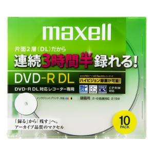maxell 録画用 CPRM対応 DＶD-R DL 215分 8倍速対応 インクジェットプリンタ対応ホワイト(ワイド印刷) 10枚 5mmケー｜sunafukin-store