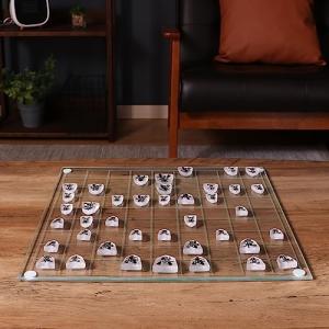 将棋 ガラス クリスタル 透明 盤 駒 インテ...の詳細画像3