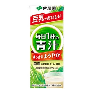 伊藤園 毎日1杯の青汁 まろやか豆乳ミックス 200ml×24本 紙パック (エコパック)｜sunafukin-store