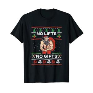 サンタ クリスマス 面白いtシャツ ウエイトリフティング 筋トレ メンズ おもしろ 面白い 服 おもしろグッズ ネタ Tシャツ｜sunafukin-store