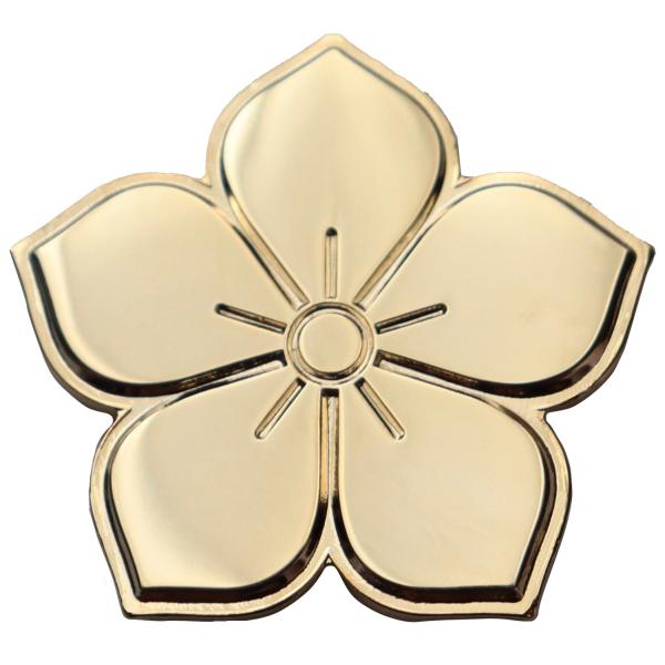 ピンバッジ 桔梗紋（陰桔梗）明智光秀の家紋ピンズ 戦国時代の武将 バッジ