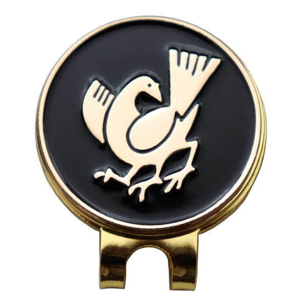 ゴルフマーカー 八咫烏（ヤタガラス） ハットクリップ マグネット（磁石）着脱 ボールマーカー 鉄製 ...