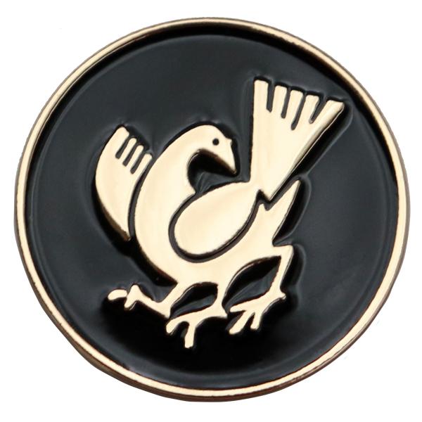 ゴルフマーカー 八咫烏（ヤタガラス） 土台・クリップ無し ボールマーカー 鉄製 直径2.5cm ナナ...