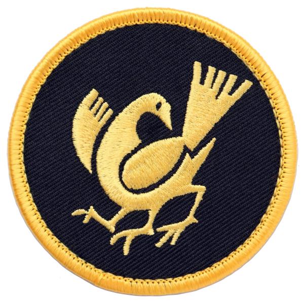 ワッペン 八咫烏（ヤタガラス） マジックテープ（ベルクロ）着脱式 ミリタリー サバゲー 刺繍パッチ ...