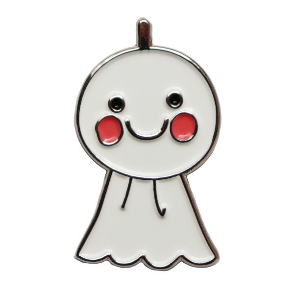 ピンバッジ てるてる坊主 かわいいピンズ 晴れのおまじない 合金製 横1.5cm×縦2.5cm