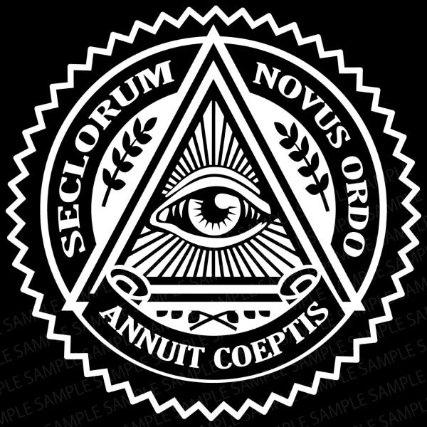 カッティングステッカー フリーメイソン プロビデンスの目 転写シール 車・バイクなどのドレスアップや...
