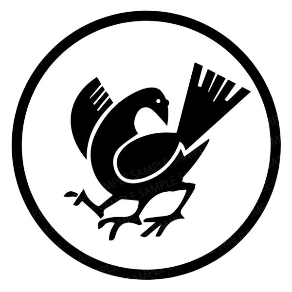 カッティングステッカー 八咫烏（ヤタガラス） 転写シール 車・バイクなどのドレスアップや傷隠し 直径...