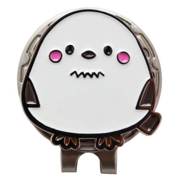 ゴルフマーカー シマエナガ ハットクリップ マグネット（磁石）着脱 かわいい鳥・動物 ボールマーカー...