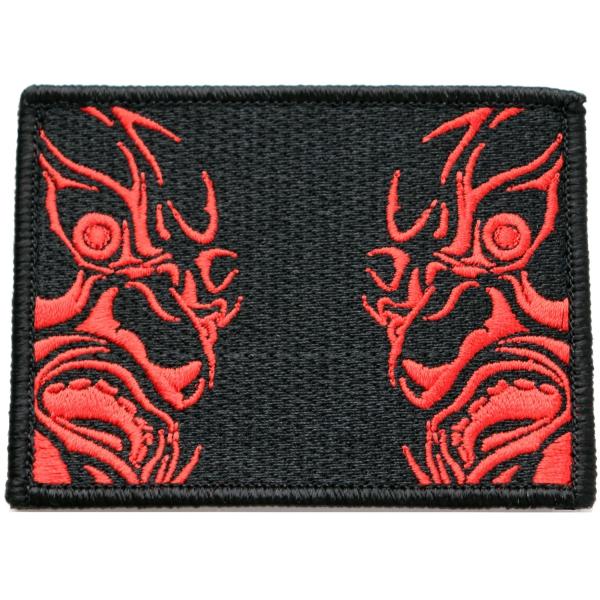 ワッペン 金剛力士像（仁王・鬼） マジックテープ（ベルクロ・面ファスナー）着脱式 ミリタリー サバゲ...