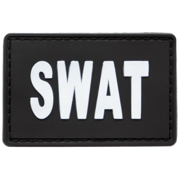 ワッペン SWAT（スワット・特殊部隊） PVCパッチ マジックテープ（ベルクロ・面ファスナー）着脱...