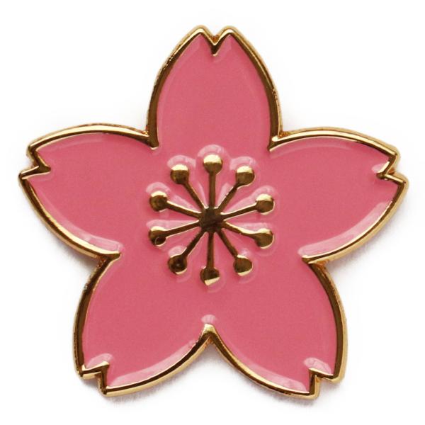 桜 ピンバッジ 桜の花びらをデザインしたピンズ ピンク色 サイズ小 1.8cm バッジ