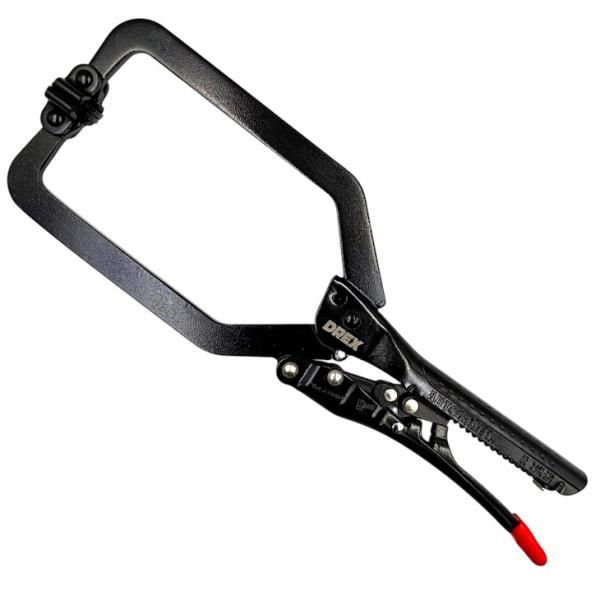 DREX オートマチックバイスプライヤ C型ロングアーム(スイベル) DR-LA10S 290mm