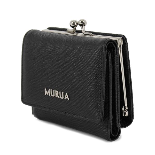 MURUA ムルーア 財布 レディース  三つ折り財布 ブランド がま口 口金ミニ財布 PLAIN ...