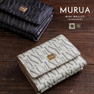 ムルーア 財布 三つ折り がま口 レディース MR-W1153 MONOGRAM MURUA