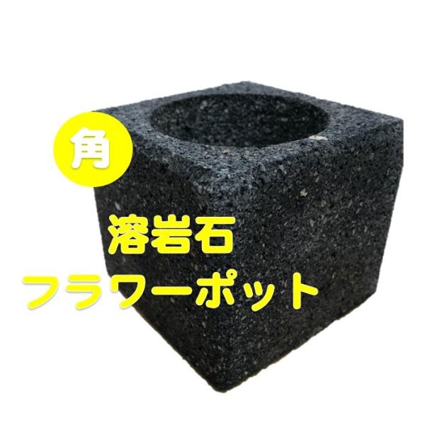 植木鉢 おしゃれ 国産溶岩石 大谷石 フラワーポット(角) サボテン 鉢 石 鉢植え 盆栽 観葉植物...