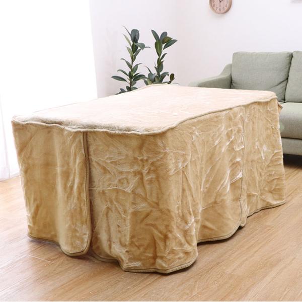 ハイタイプ（高脚）用 こたつ中掛け毛布 洗える 約90×150×65cm ボックスタイプ