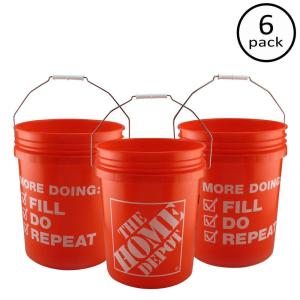 The Home Depot 5 Gal. Homer Bucket (6-Pack) 05GLHD2 - The Home Depot