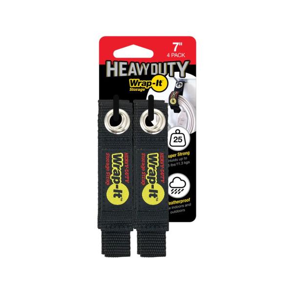 Wrap-it ストレージストラップ Heavy-Duty 7"x1”(4Pack)