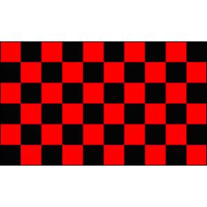 黒赤チェッカー フラッグ Black&amp;Red Checkered Flag