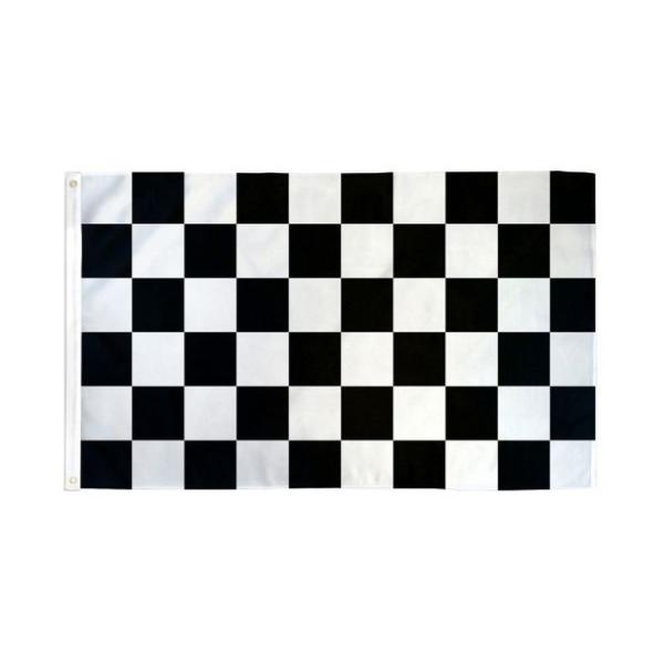 黒白チェッカー フラッグ　Black&amp;White Checkered Flag 3×5ft（150×...