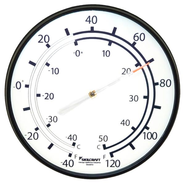 CHICAGO LIGHTHOUSE 12.75” SKILCRAFT（R)壁掛け温度計 CL127...