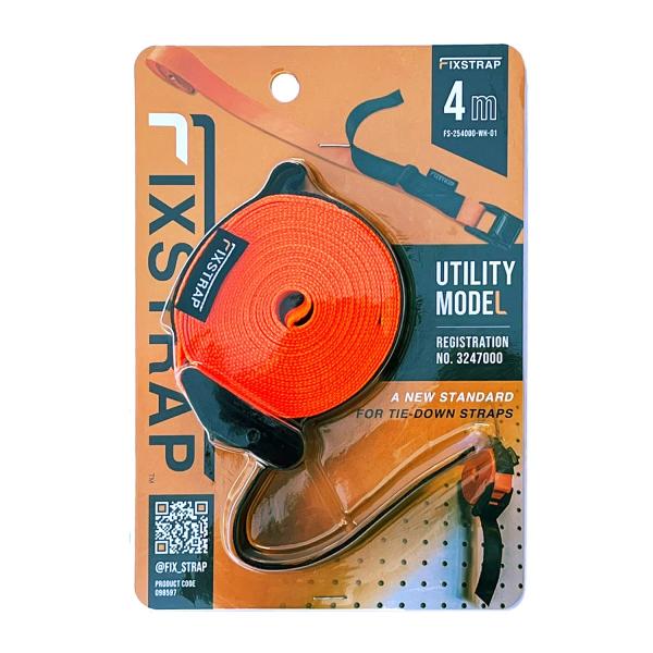FIXSTRAP 荷締ベルト 4ｍ TIE-DOWN STRAP オレンジ FS-254000-WH...