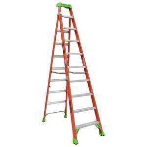 Louisville 道具 工具 Ladder ルイスビル ラダー ファイバーはしご脚立クロスステップ 脚立 踏み台 オレンジ 耐荷重135kg 10ft 300cm ラダー Fxs1510 Fxs1510 The Diy Depot