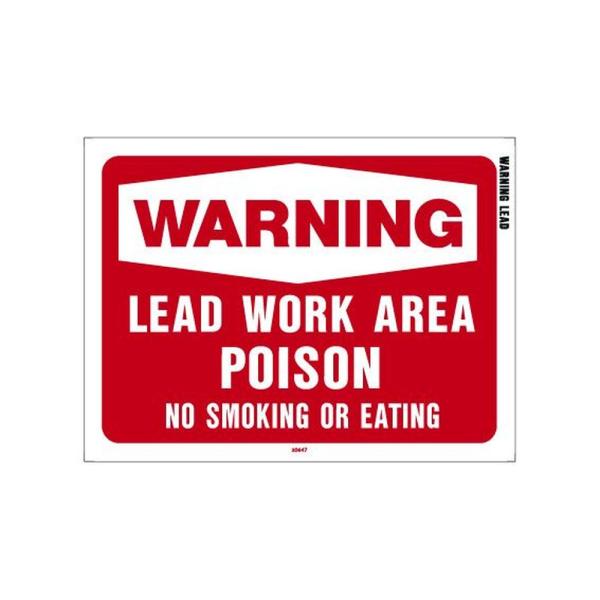 HY-KO 9x12プラスチックサイン【WARNING LEAD WORK AREA】 HY-206...