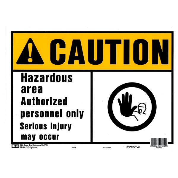 HY-KO CAUTONサイン【HAZARDOUS AREA】 HY-5571